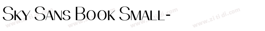 Sky Sans Book Small字体转换